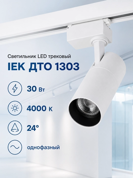 LED yo'l chiroqchasi IEK DTO 1303 30W 4000K 24° bir fazali - 