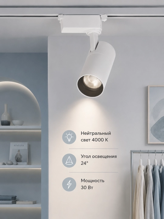 LED yo'l chiroqchasi IEK DTO 1303 30W 4000K 24° bir fazali