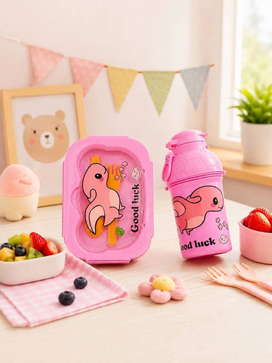 Детский ланч-бокс с бутылкой для воды, набор для школы