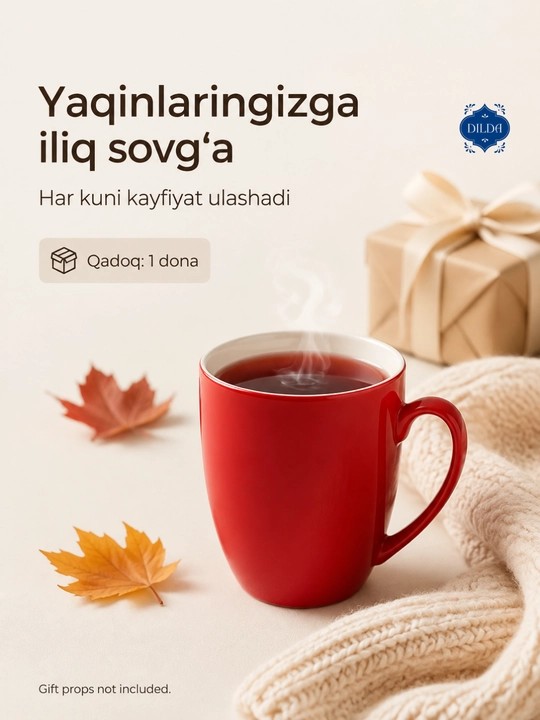 Keramika bokal-krujka choy va qahva uchun, rangli, 350–370 ml, 1 dona - 