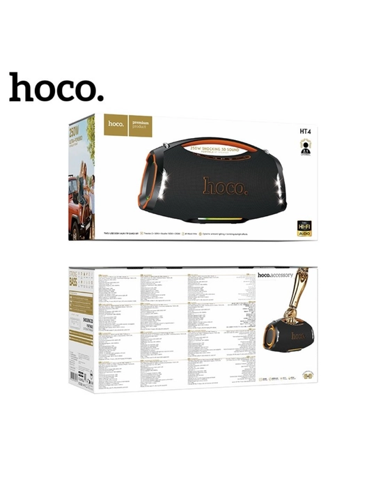 Hoco HT4 Wave — мощная портативная Bluetooth-колонка 250W