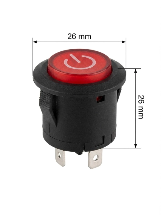 Круглая кнопка ON/OFF 16A 250V