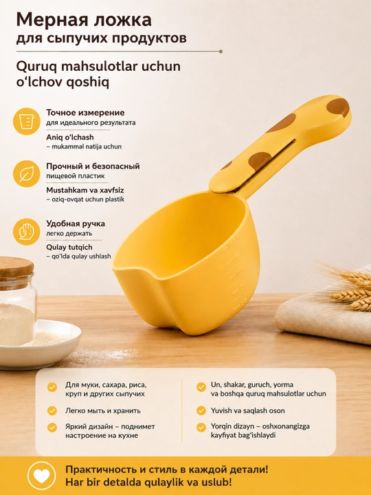 Мерная ложка для сыпучих продуктов - 