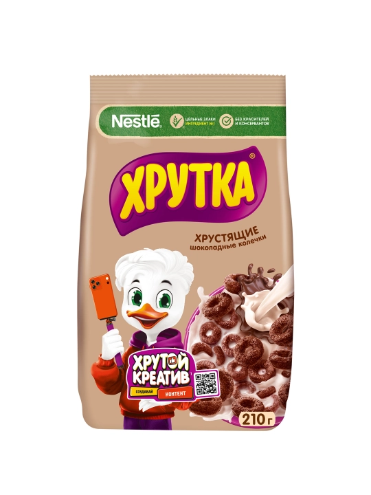Готовый завтрак Nestle Хрутка Шоколадные колечки, 210 г - 