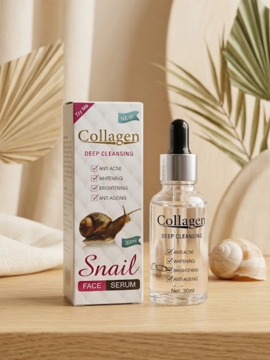 Snail Collagen Face Serum — salyangoz va kollagenli yuz zardobi (syvorotka), 30 ml - 