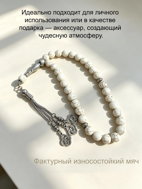 Элегантные четки для молитвы – ручная работа, натуральные камни, унисекс
