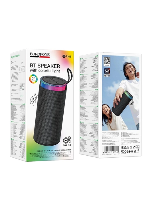 BOROFONE R105 — RGB yoritgichli portativ Bluetooth karnay