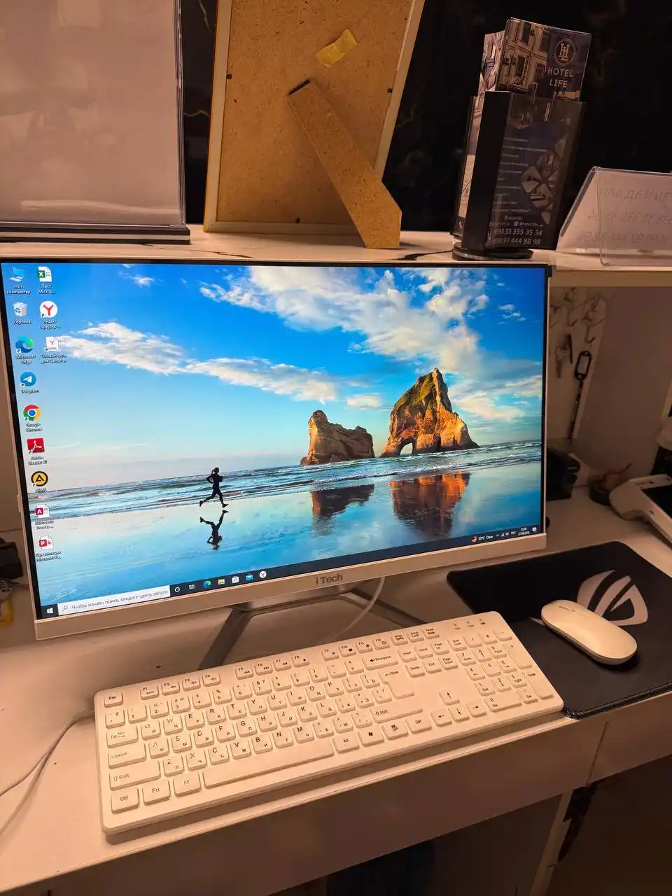 Моноблок 24 дюйма, i5 2500, DDR3 8 ГБ, SSD 256, дополнительные клавиатура и мышь