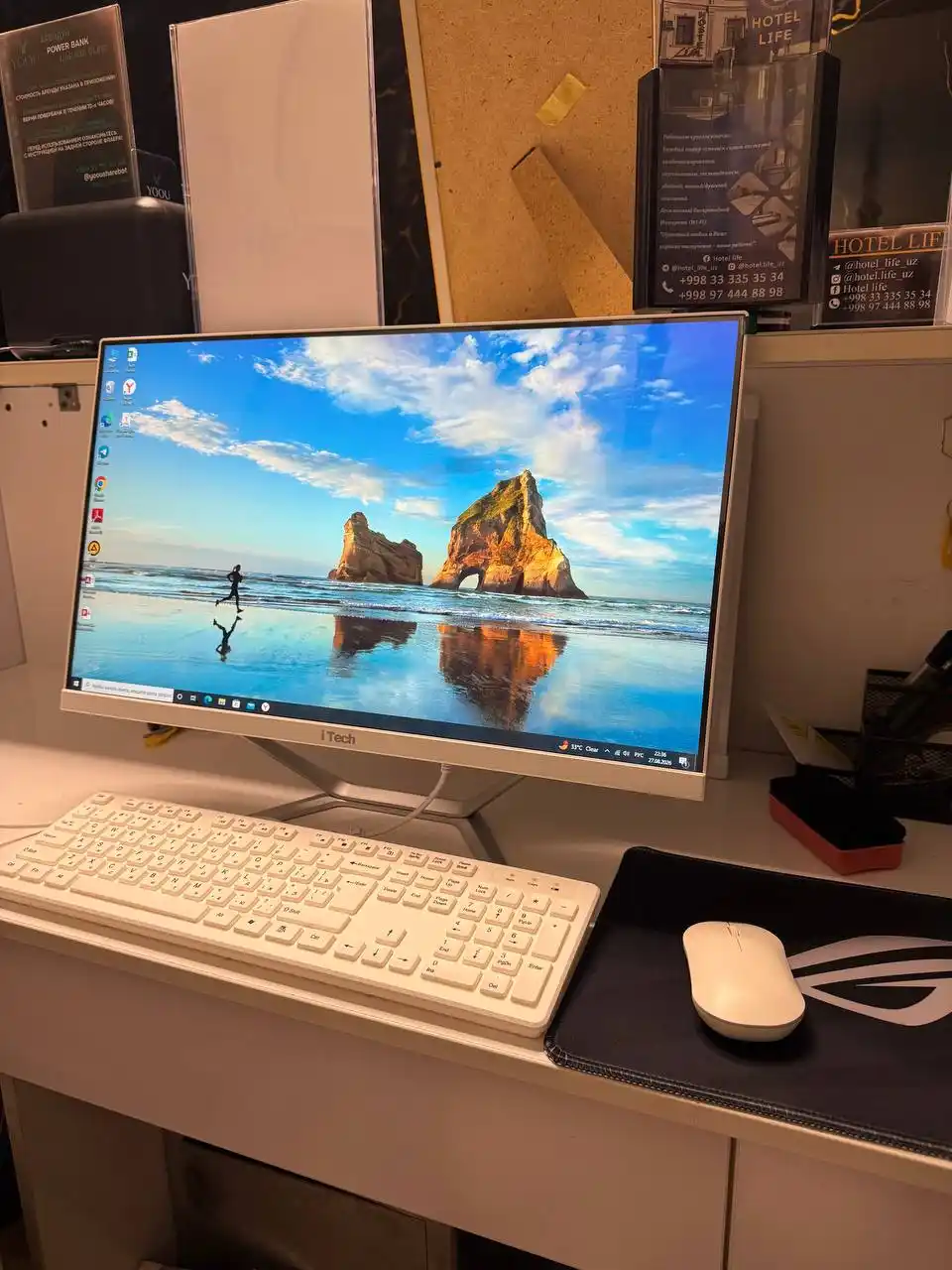 Моноблок 24 дюйма, i5 2500, DDR3 8 ГБ, SSD 256, дополнительные клавиатура и мышь