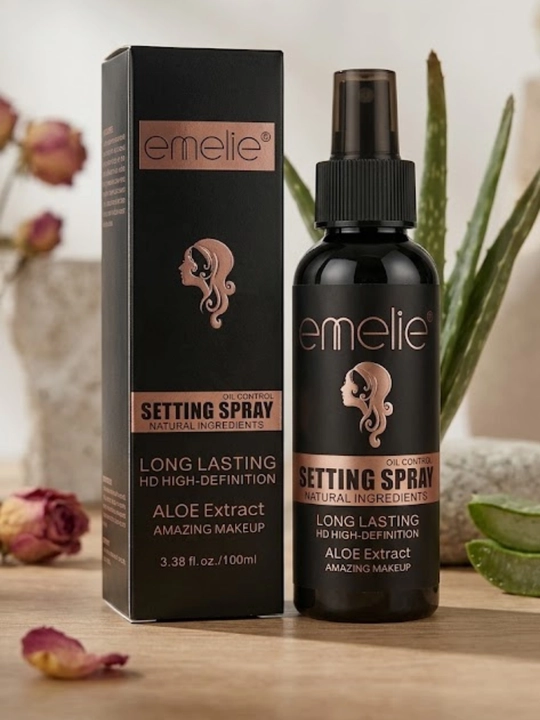 Emelie Setting Spray Aloe Extract — aloe ekstraktli makiyaj fiksatori, 100 ml - 