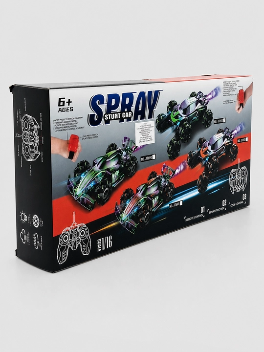Radio boshqaruvli Spray Stunt Car 1:16 tryuk mashinasi
