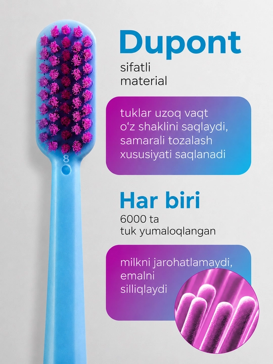 Ortodontik tish cho‘tkasi, Revyline Ortho, orto cho‘tka, breketlar uchun cho‘tka, yumshoq