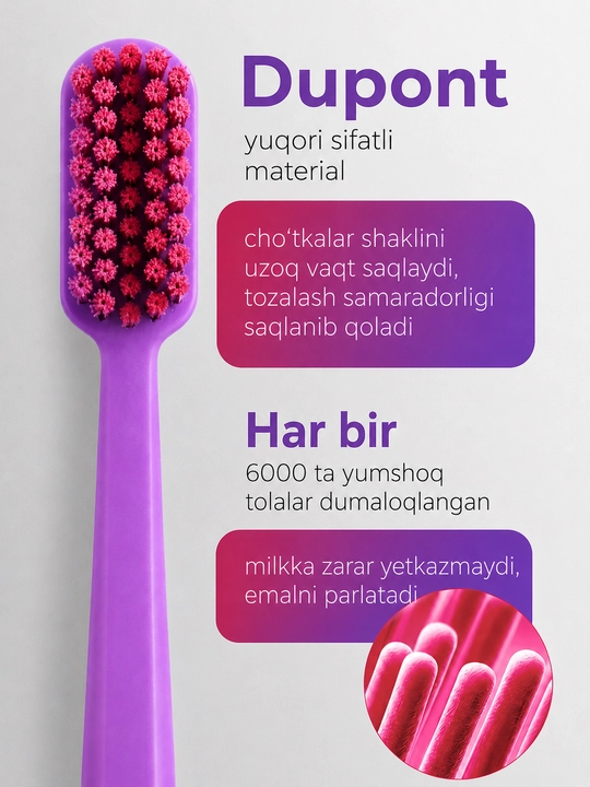 Ortodontik tish cho‘tkasi, Revyline Ortho, orto cho‘tka, breketlar uchun cho‘tka, yumshoq