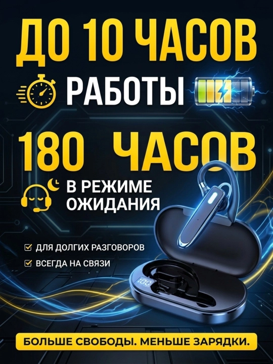 Bluetooth quloqchin, mikrofonli simsiz garnitura, haydovchilar uchun, shovqin pasaytirish