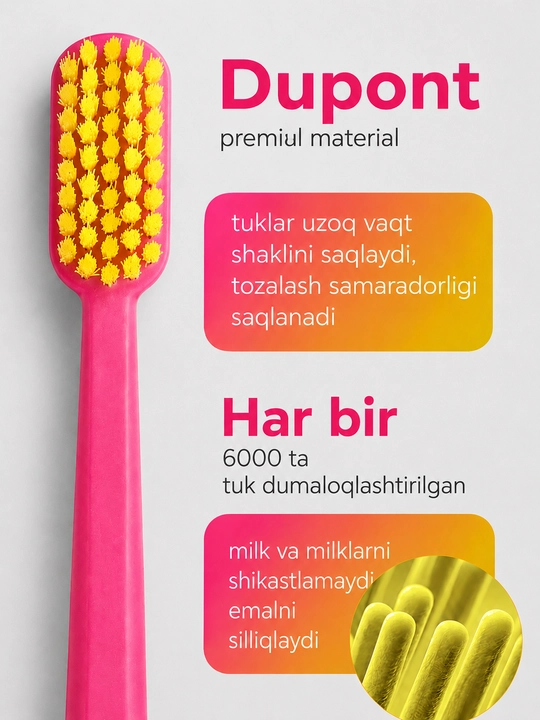 Ortodontik tish cho‘tkasi, Revyline Ortho, orto cho‘tka, breketlar uchun cho‘tka, yumshoq