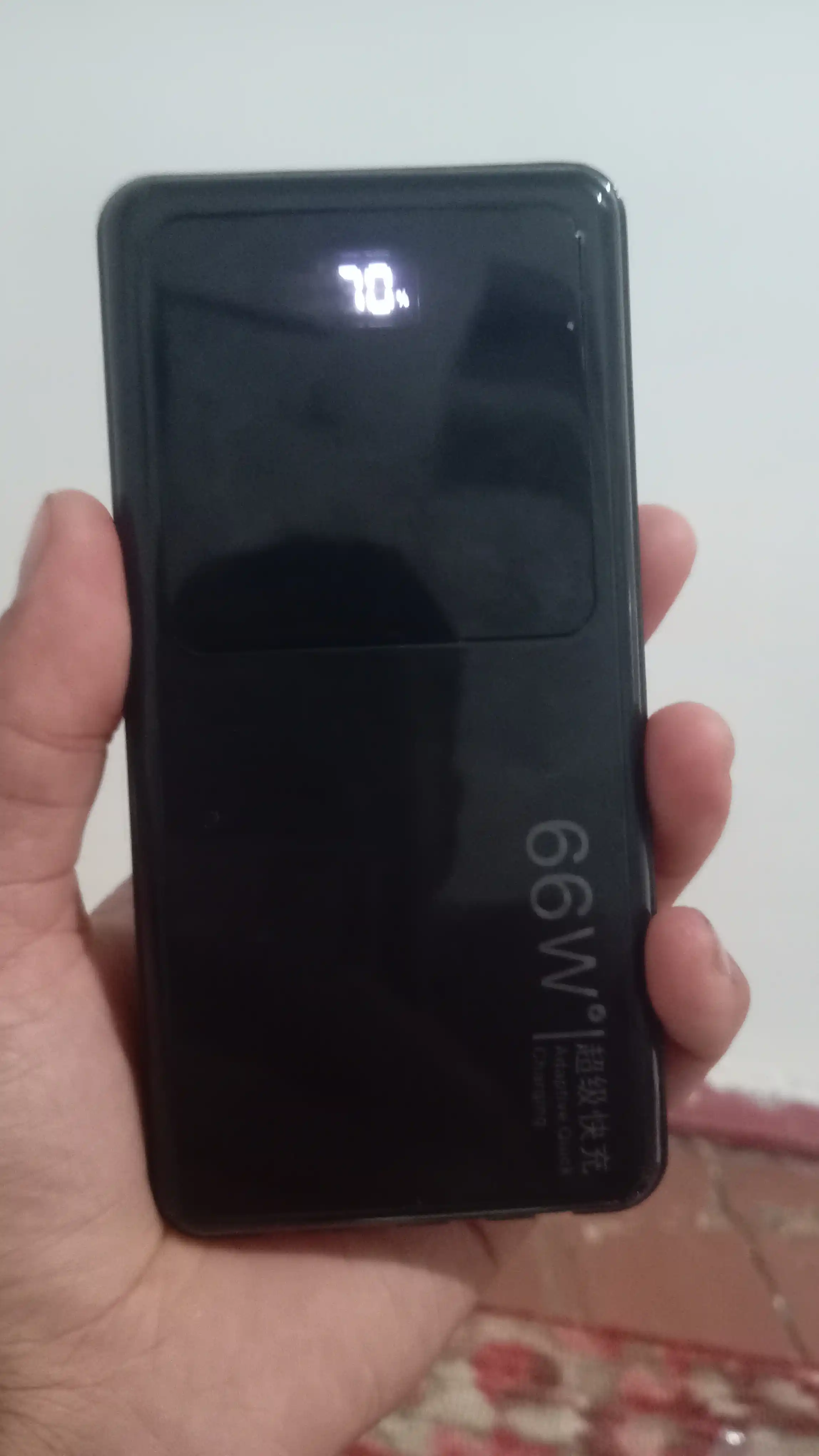 Power Bank 20000 mAh 66W с встроенными кабелями, фонариком и быстрой зарядкой 22.5W