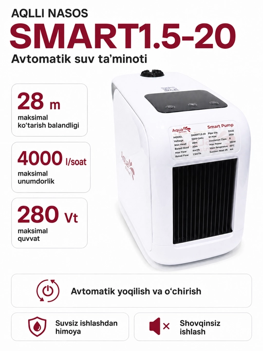 Без шумный автоматический водяной насос SMART-1.5-20