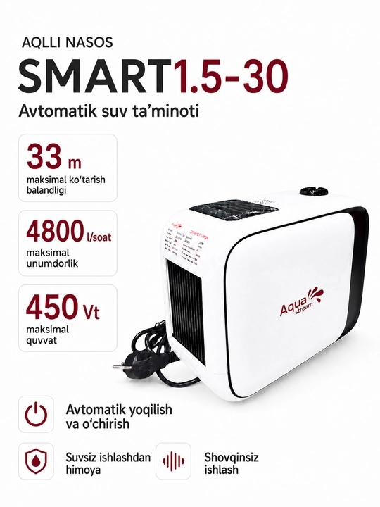Без шумный автоматический водяной насос SMART-1.5-30