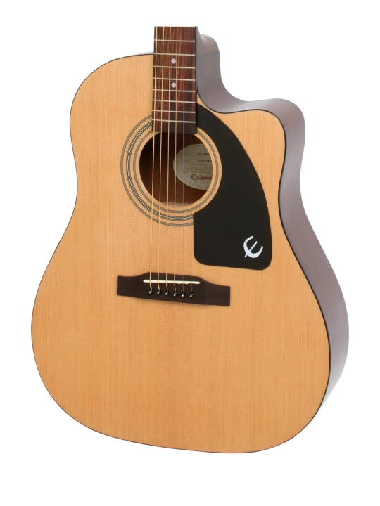 Epiphone J-15 EC elektr-akustik gitara, qirqimli to‘liq o‘lchamli Dreadnought
