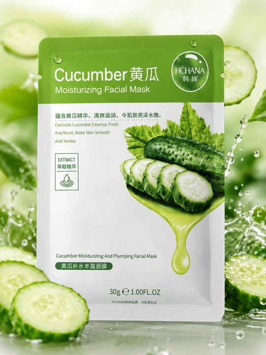 HCHANA Beauty Yuz uchun niqob - Aloe vera yoki bodring, namlovchi va tetiklashtiruvchi, 30g