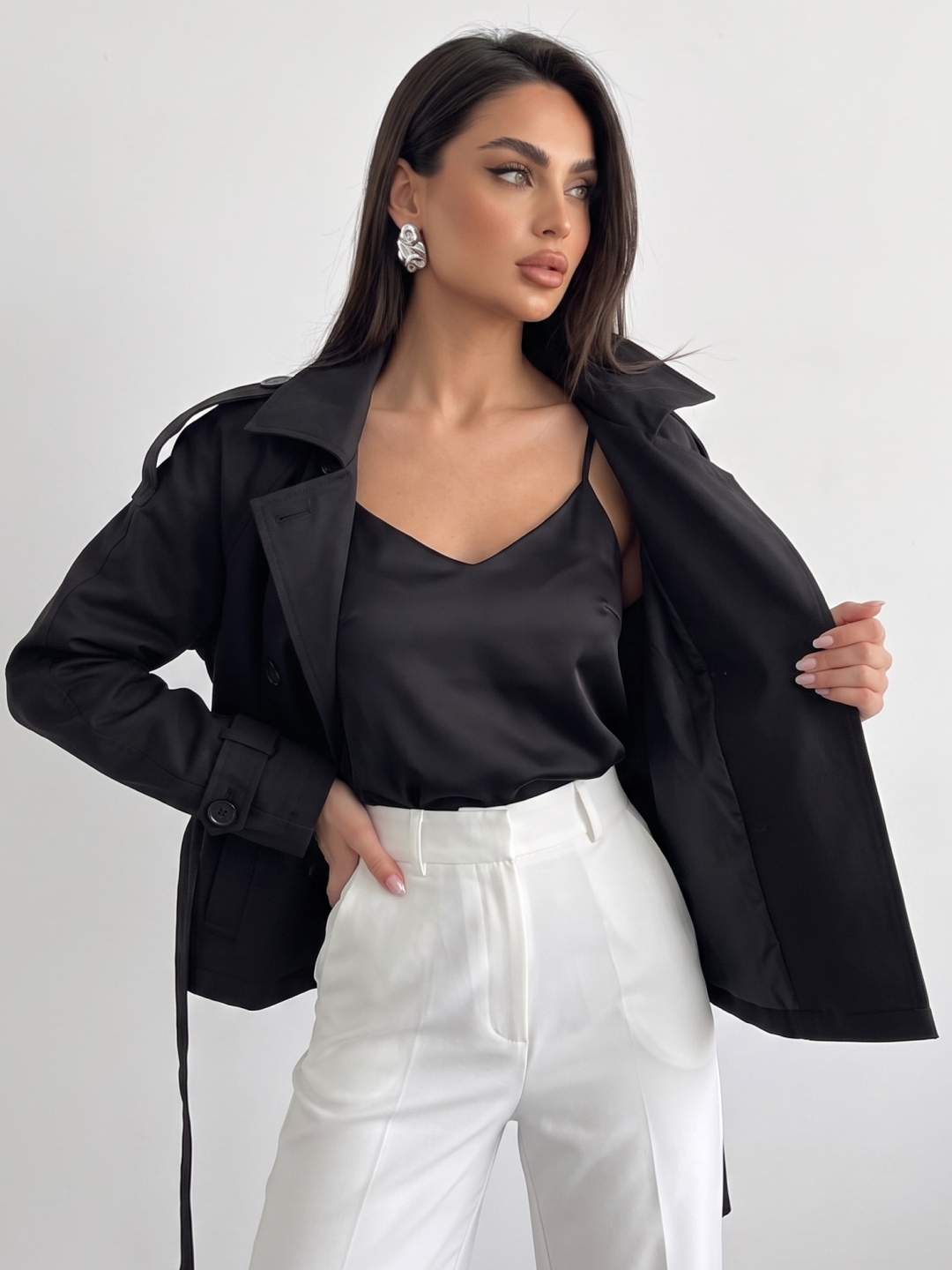 Тренч женский с поясом, женская куртка — ELLY FASHION