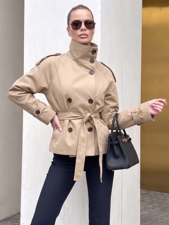 Тренч женский с поясом, женская куртка — ELLY FASHION