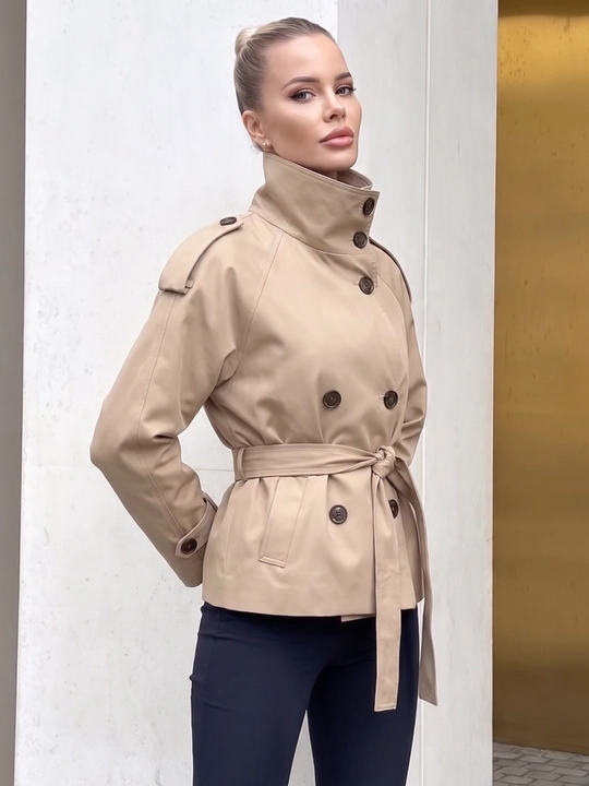 Тренч женский с поясом, женская куртка — ELLY FASHION