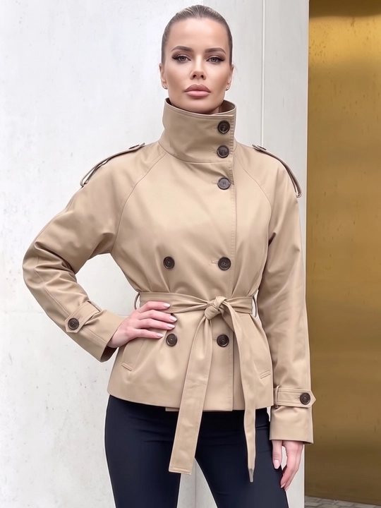 Тренч женский с поясом, женская куртка — ELLY FASHION