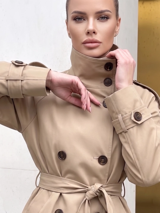 Тренч женский с поясом, женская куртка — ELLY FASHION