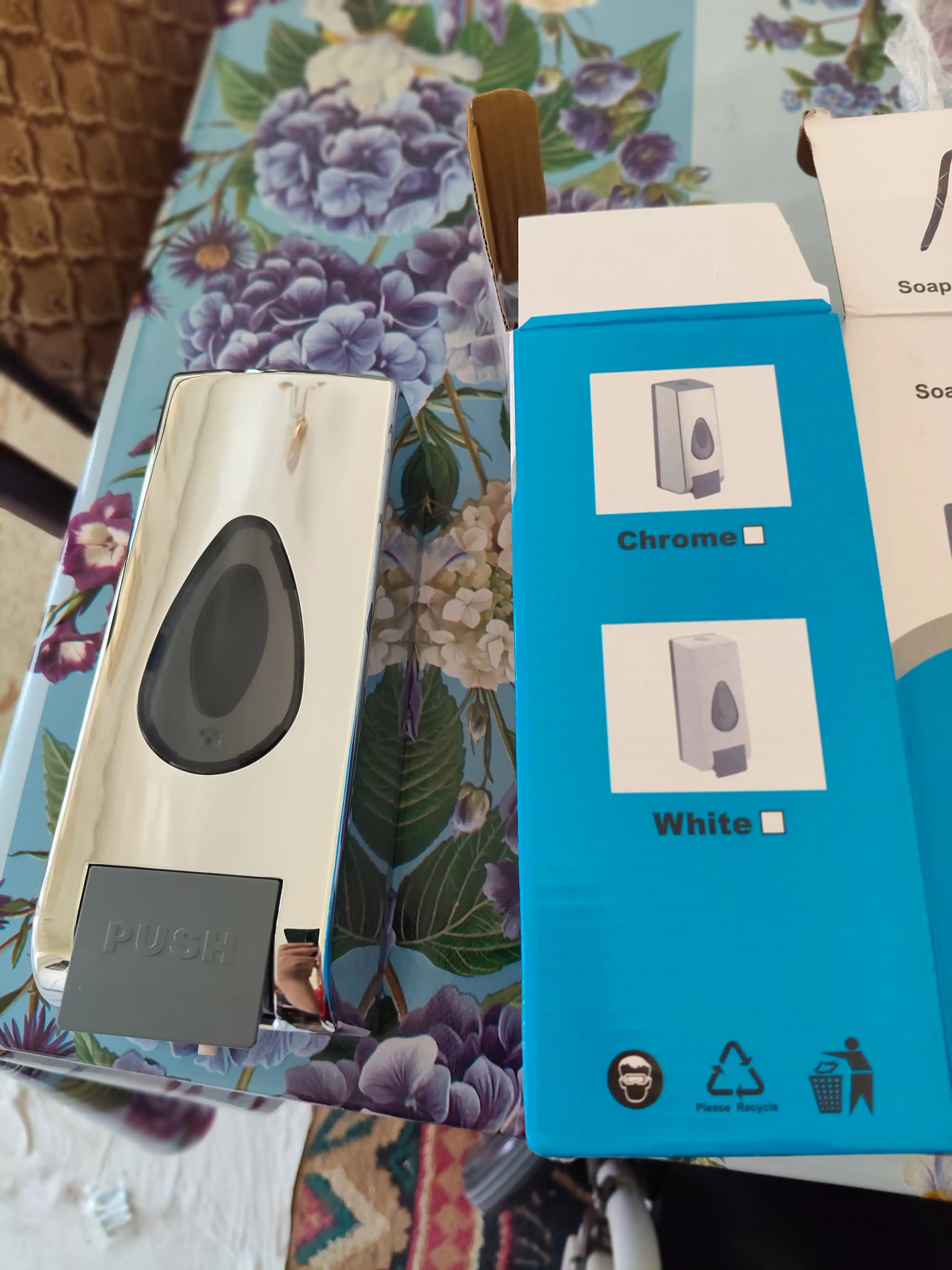 350 ml, devorga o‘rnatiladigan suyuq sovun uchun dozator-dispenser
