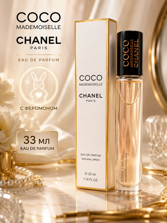 Coco Mademoiselle Chanel женская парфюмерная вода с феромоном 33 мл - 