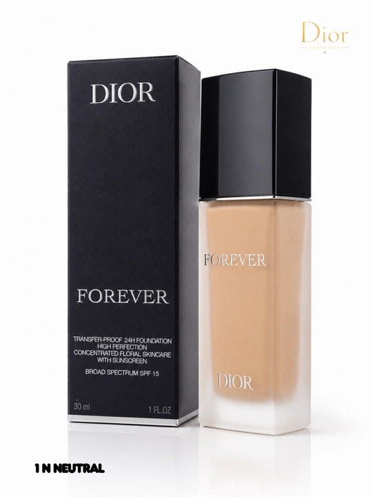 Tabiiy ko‘rinish beruvchi, tabiiy qoplama, SPF 15,Dior Forever 1N Neutral tonal krem 30 ml