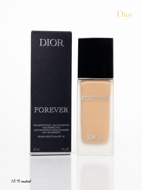 Лёгкий и стойкий тональный крем Dior Forever 1.5N, SPF 15, 30 мл