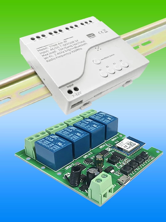 Умные реле с сухим контактом, 2-х диапазонные, Wi-Fi + RF433, работает с Tuya Smart Alisa