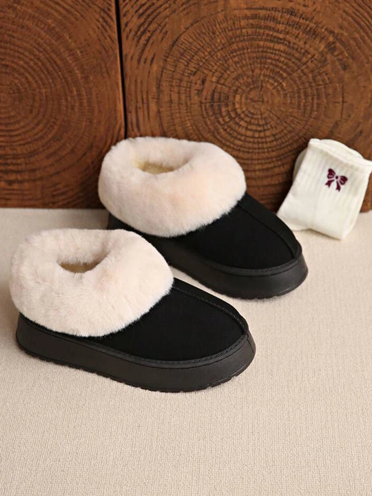 Envity ayollar uchun sun’iy zamshadan qishki ugg etiklar, qalin taglikli