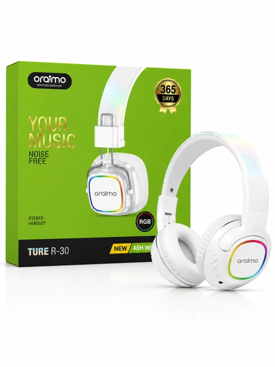 Oraimo TURE R-30 Беспроводные Bluetooth Наушники, RGB, Микрофон, Стерео, 48 ч