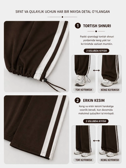 Ayol va qizlar uchun sport kostyumi. Ayollar sport dvoykasi ikki iplik! S-XL