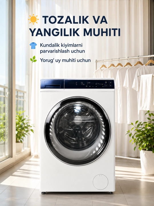 Стиральная машина с фронтальной загрузкой, металлический барабан, Power Jet Wash