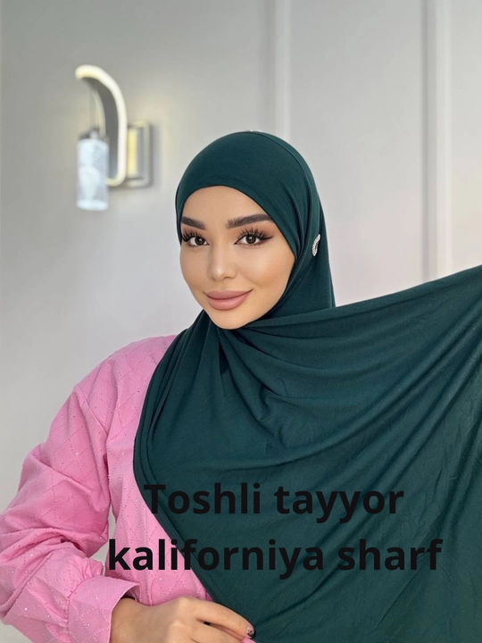 Готовый шарф с камнями, материал: California. Hidjab