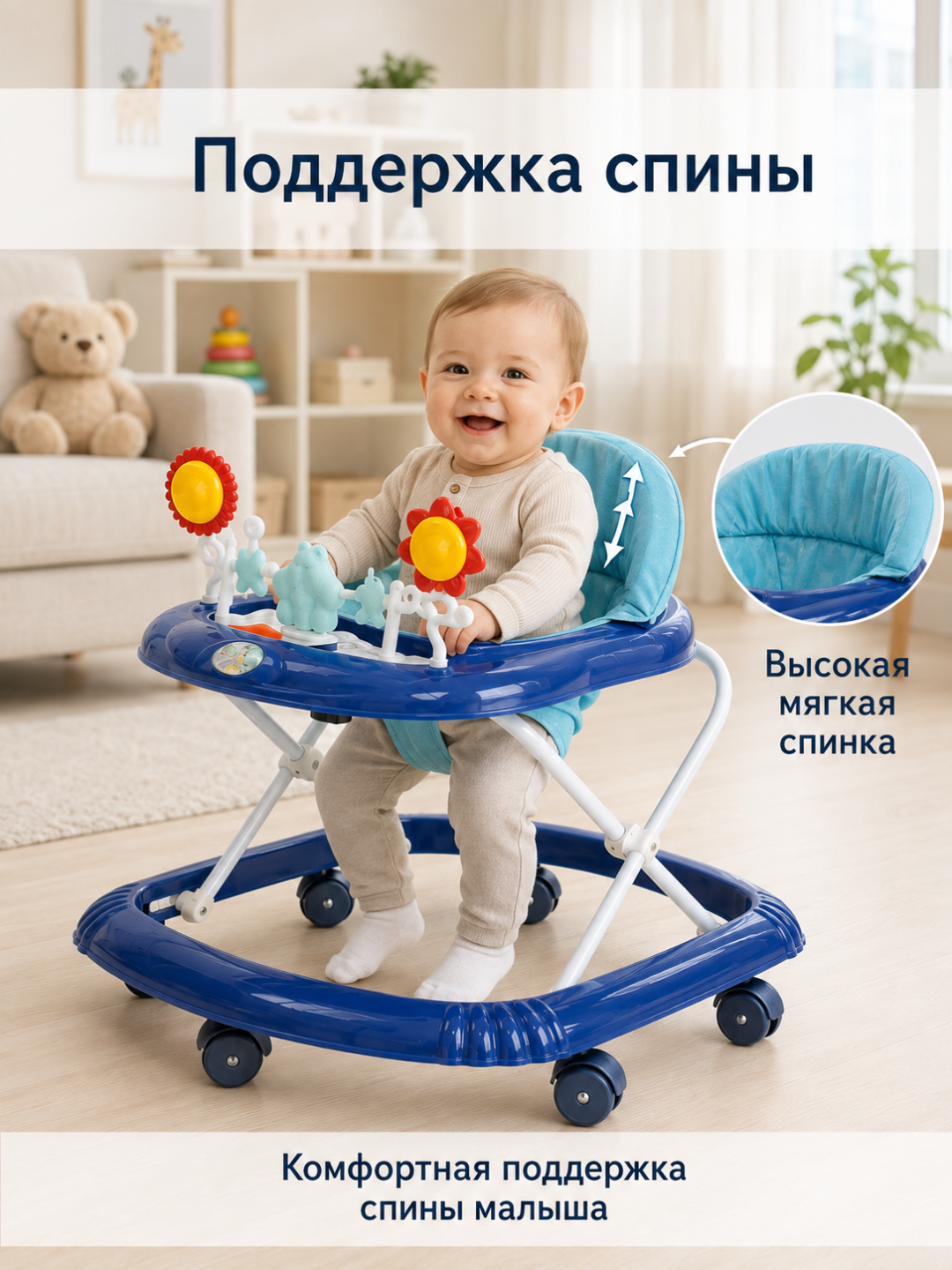Ходунки детские с музыкальной панелью