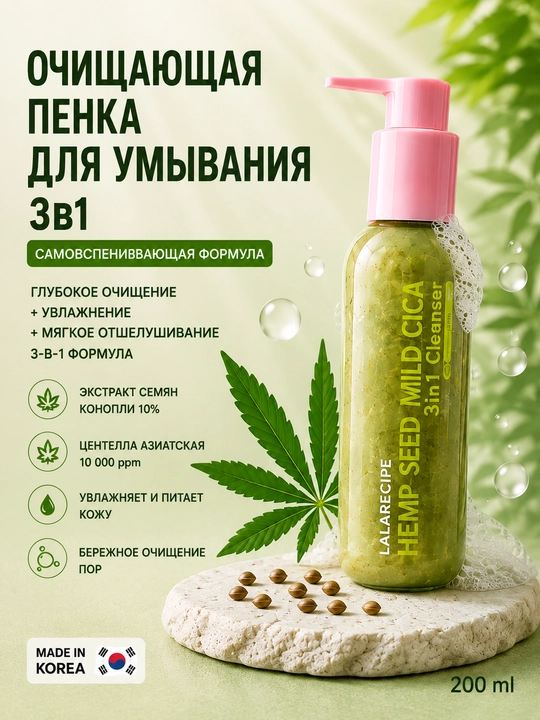 Пенка для умывания 3в1, скраб, лицо
