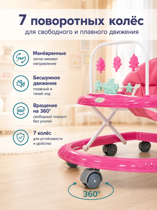 Ходунки детские с музыкальной панелью