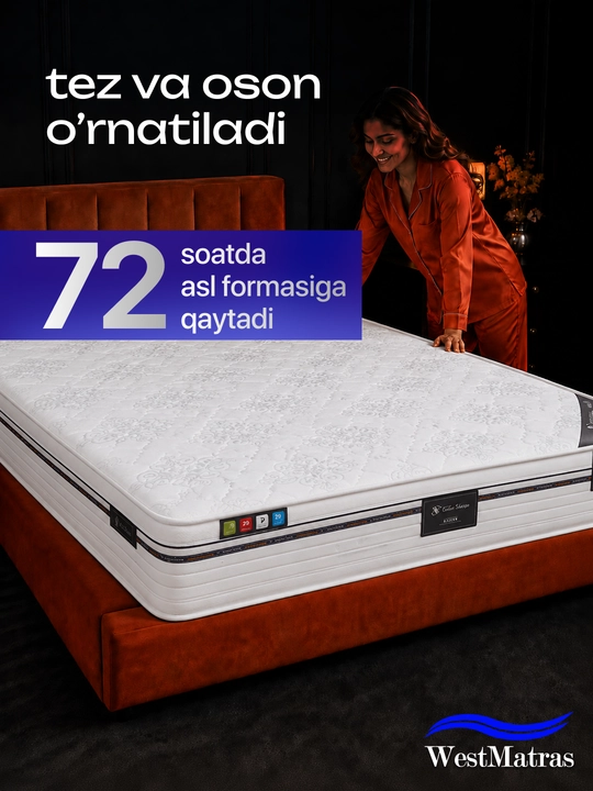 Беспружинный ортопедический матрас Kamfort Sleep 29 см - Матрас для кровати