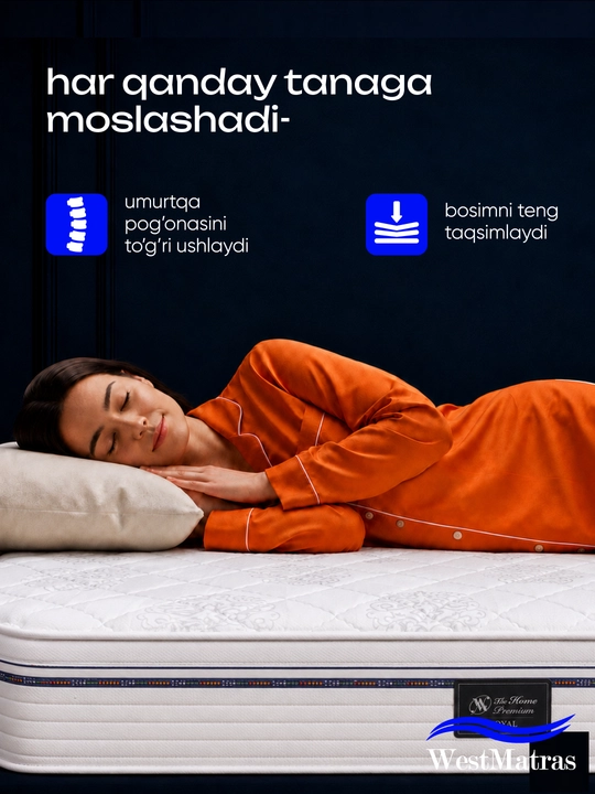 Беспружинный ортопедический матрас Kamfort Sleep 29 см - Матрас для кровати