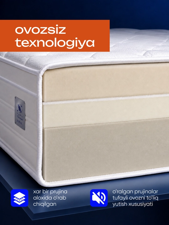 STW N6 ortopedik matrasi: chuqur uyqu, anatomik yordam va qulay to'shak. Sifat kafolati