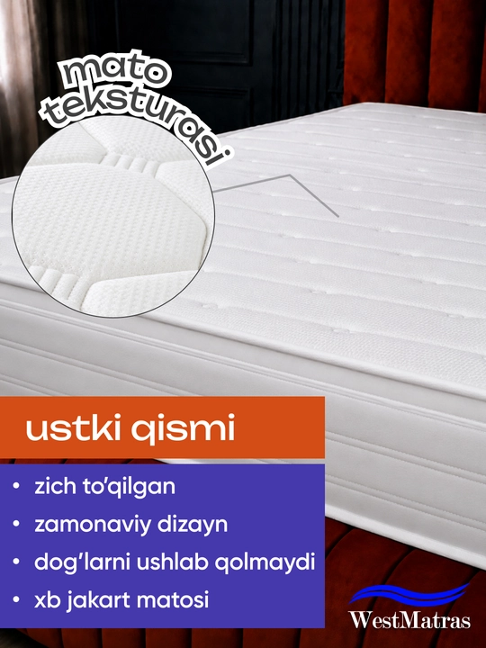 STW N6 ortopedik matrasi: chuqur uyqu, anatomik yordam va qulay to'shak. Sifat kafolati
