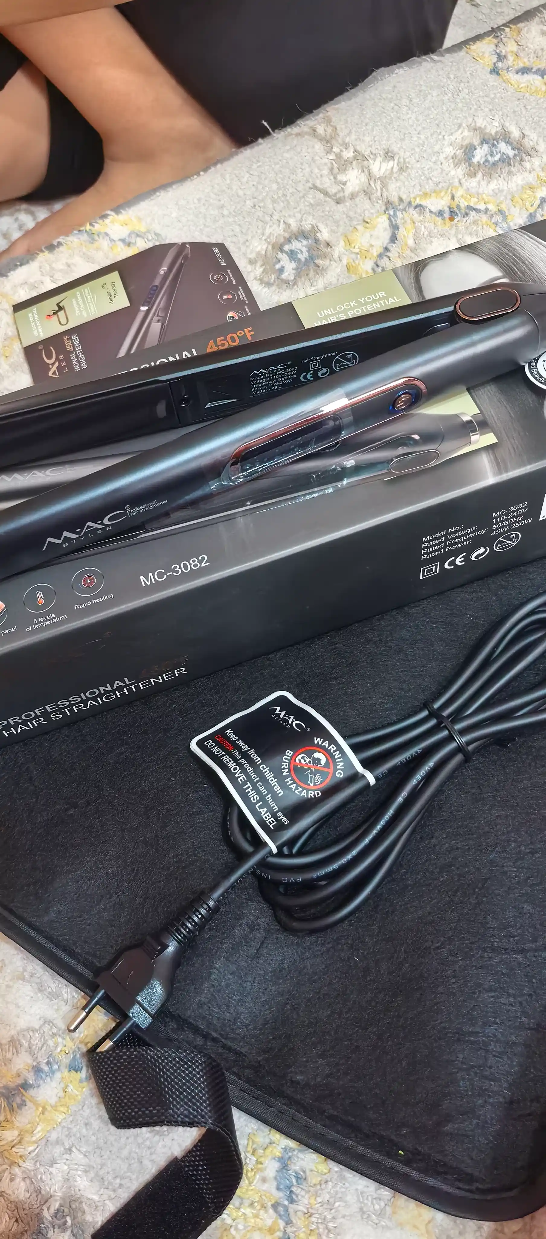 MAC MC-2021 professional soch to‘g‘rilagichi, keramik, LCD displeyli
