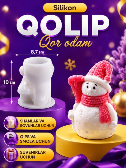 Yangi yil o‘yinchoqlari uchun silikon qoliplar, smola, gips, shamlar, yangi yil qoliplari