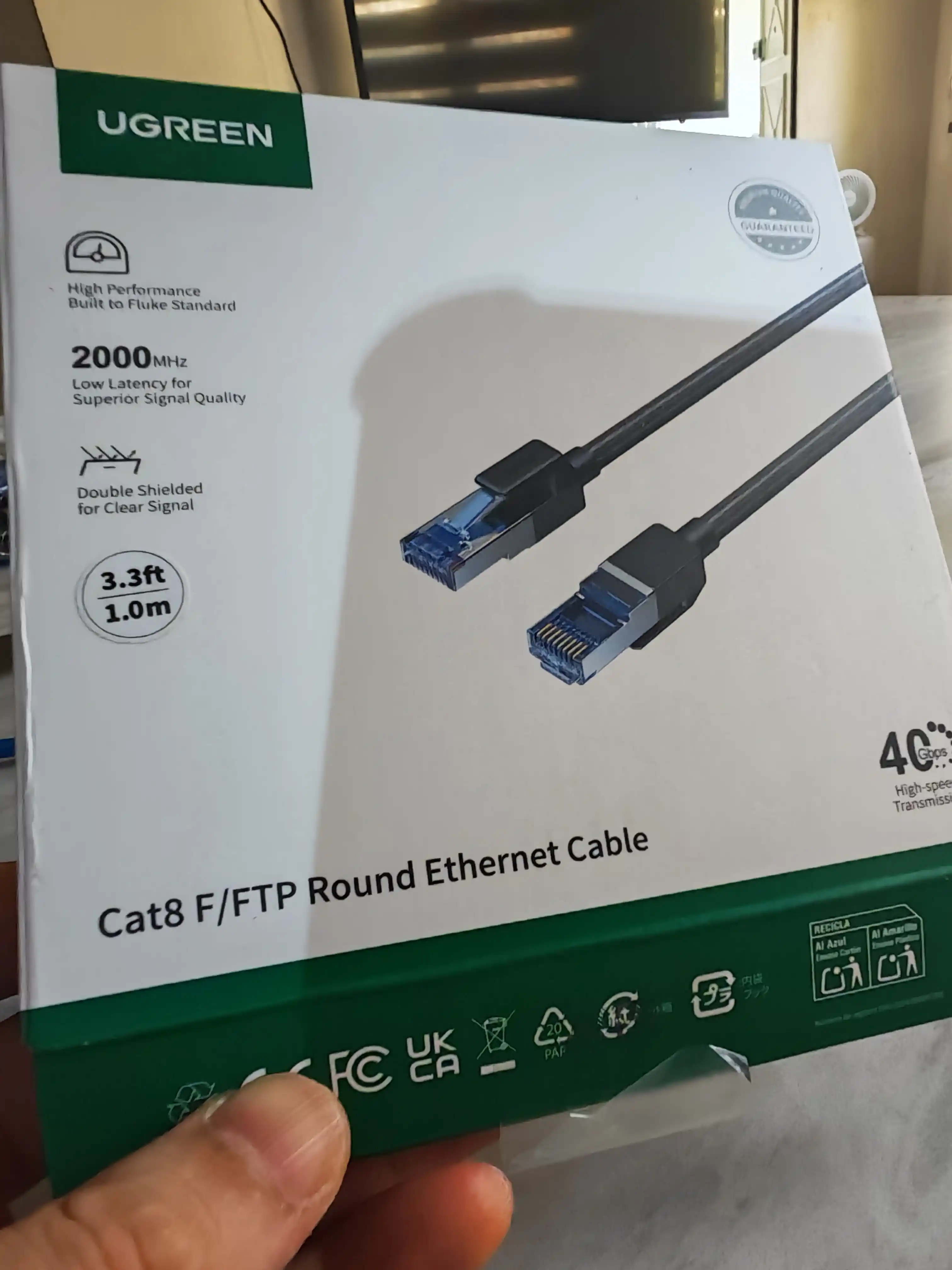 UGREEN CAT8 LAN Tarmoq Kabeli Internet Kabeli 40Gbps NW153