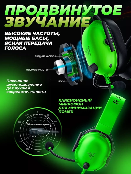 Razer Blackshark V2 X o'yin garniturasi